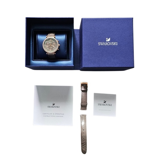 Swarovski Passage Chrono Rose Gold-tone Women’s Watch 36 mm Swiss Made - Picture 8 of 9